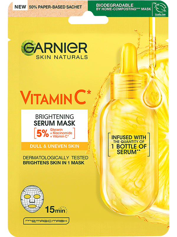 Garnier textilní maska s vitamínem C pro rozjasnění pleti